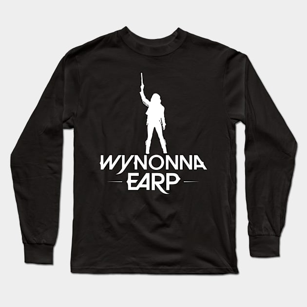 Wynonna Earp Silhouette - white Long Sleeve T-Shirt by VikingElf